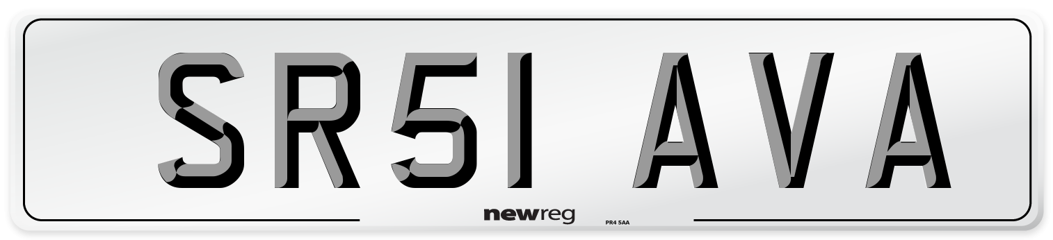 SR51 AVA Number Plate from New Reg